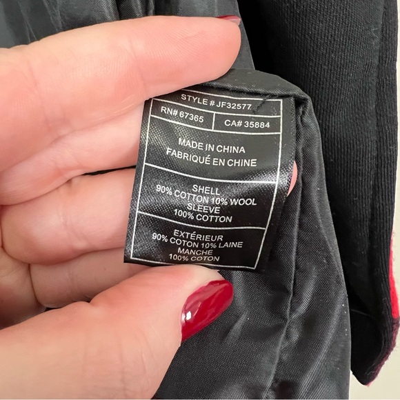NWT Jack by BB Dakota Red & Black Plaid Moto Jacket Size M - Picture 9 of 11